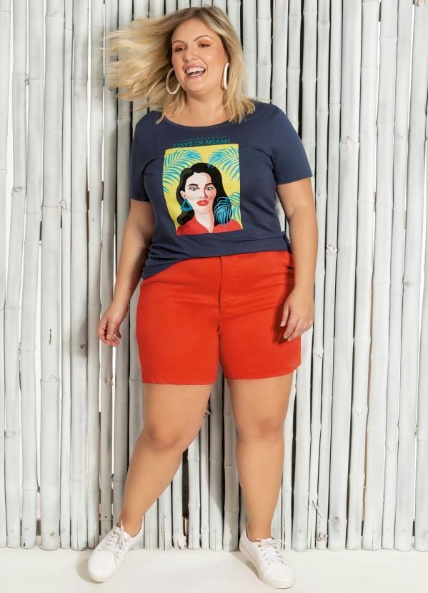 T-SHIRT PLUS SIZE MANGA CURTA E LONGA