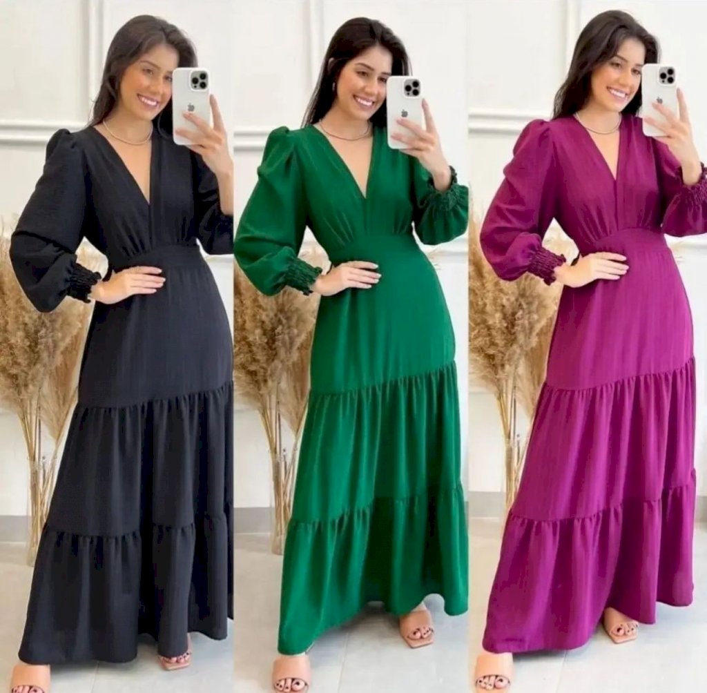 MODELAGEM VESTIDO TRÊS MARIAS TRANSPASSADO COM MANGA CURTA E LONGA