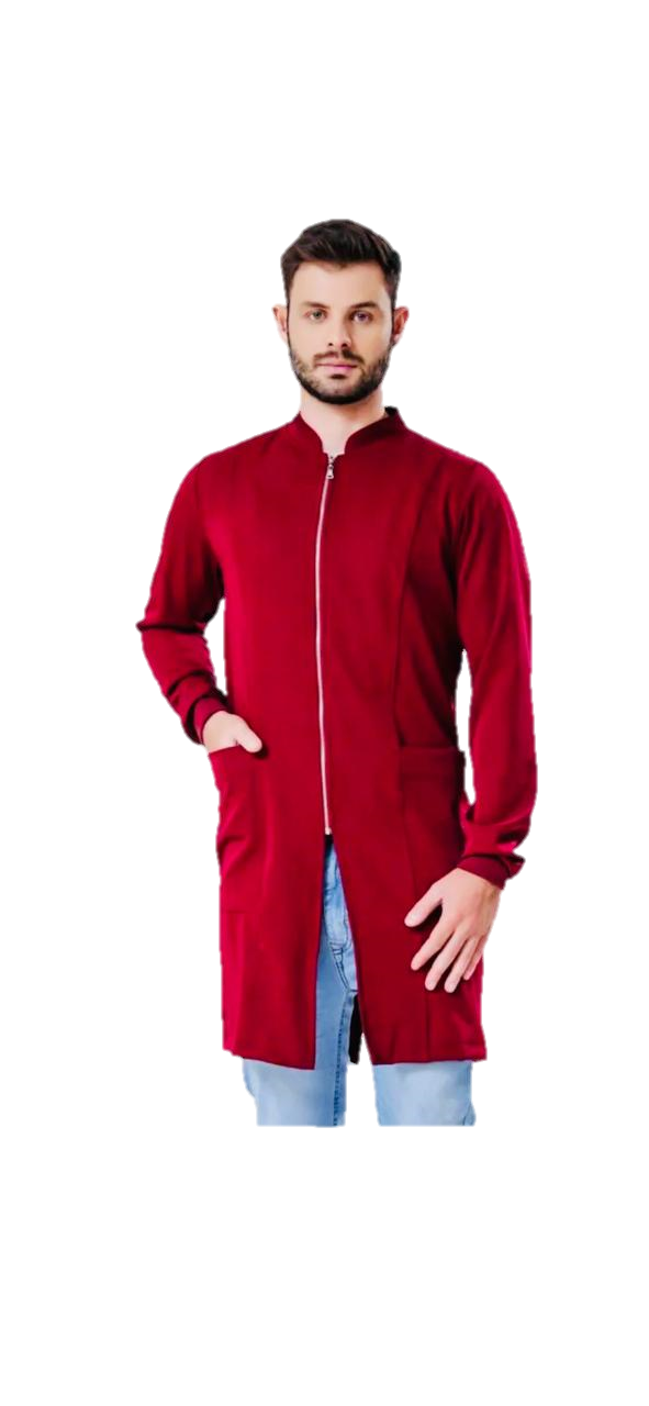 JALECO GOLA PADRE MASCULINO COM ZÍPER 