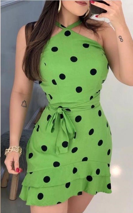 VESTIDO DE ALÇA COM BABADO 2