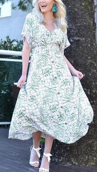 Vestido mid manga japonesa