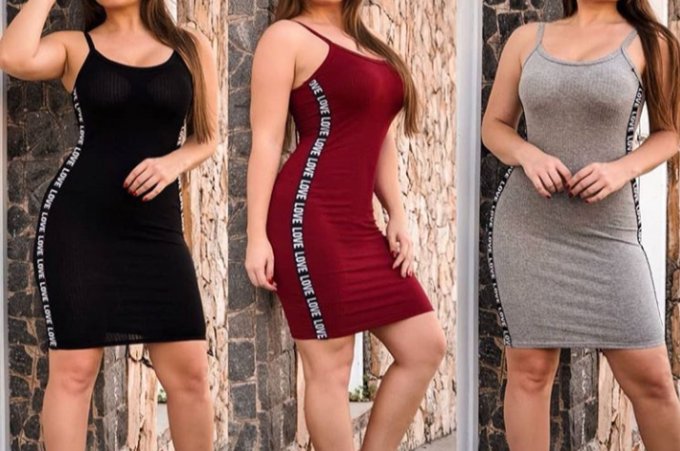 Vestido tubinho alça 