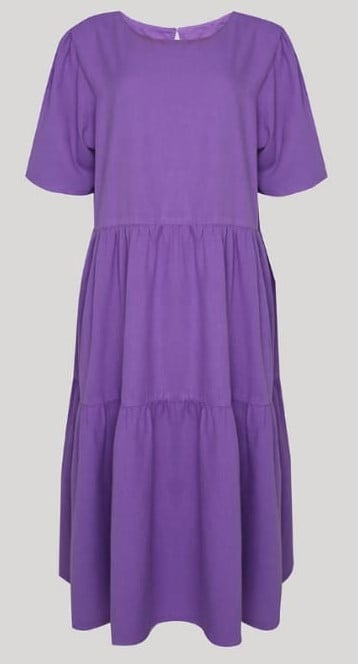 VESTIDO MID COM BABADO