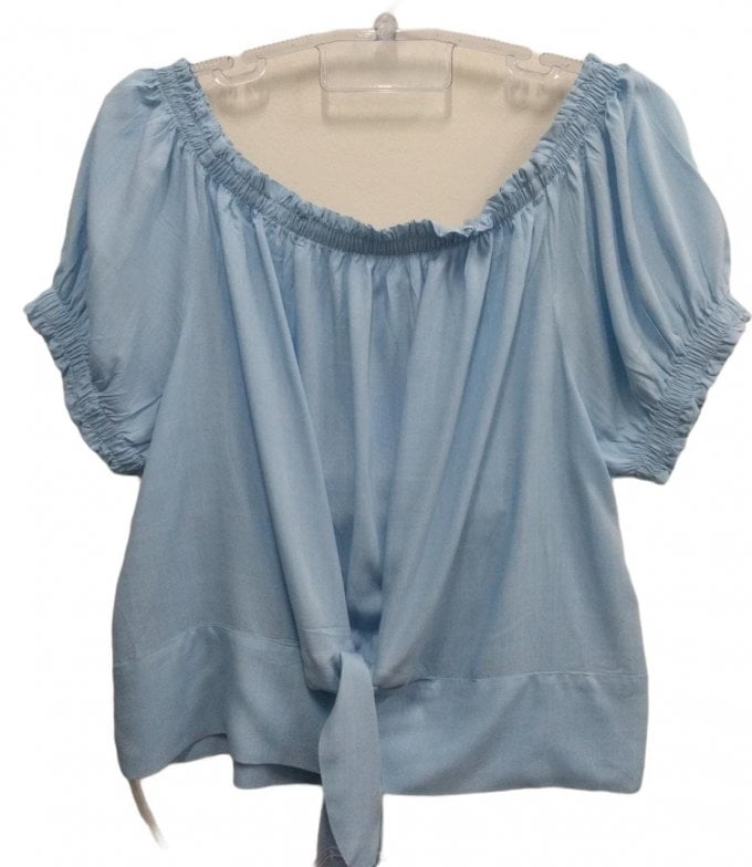 BLUSA CIGANA COM LAÇO PLUS SIZE