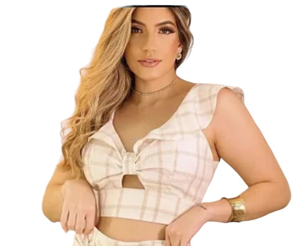 CROPPED LAÇO COM BABADO 