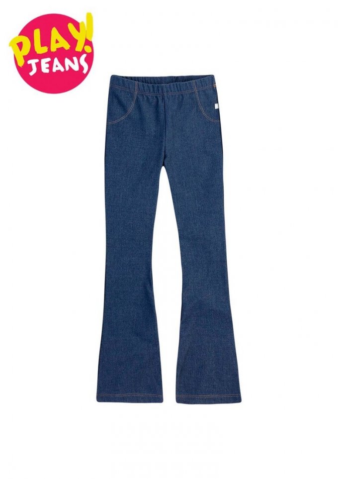 CALÇA FLARE COM ELÁSTICO REBATIDO INFANTIL