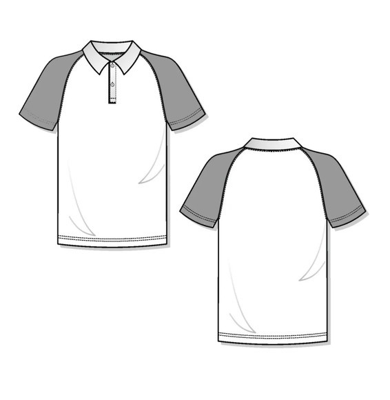 MODELAGEM POLO ADULTO MANGA RAGLAN