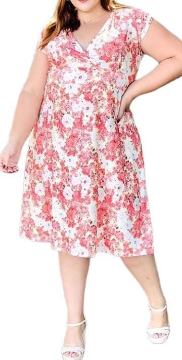 VESTIDO TRANSPASSADO PLUS SIZE