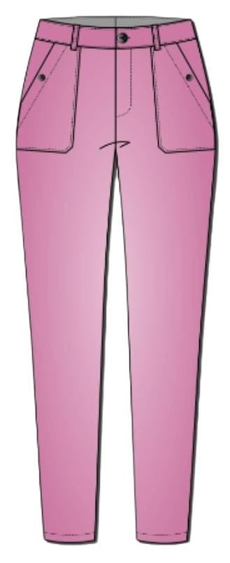 CALÇA PROFISSIONAL MEIO CÓS MEIO ELÁSTICO FEMININO