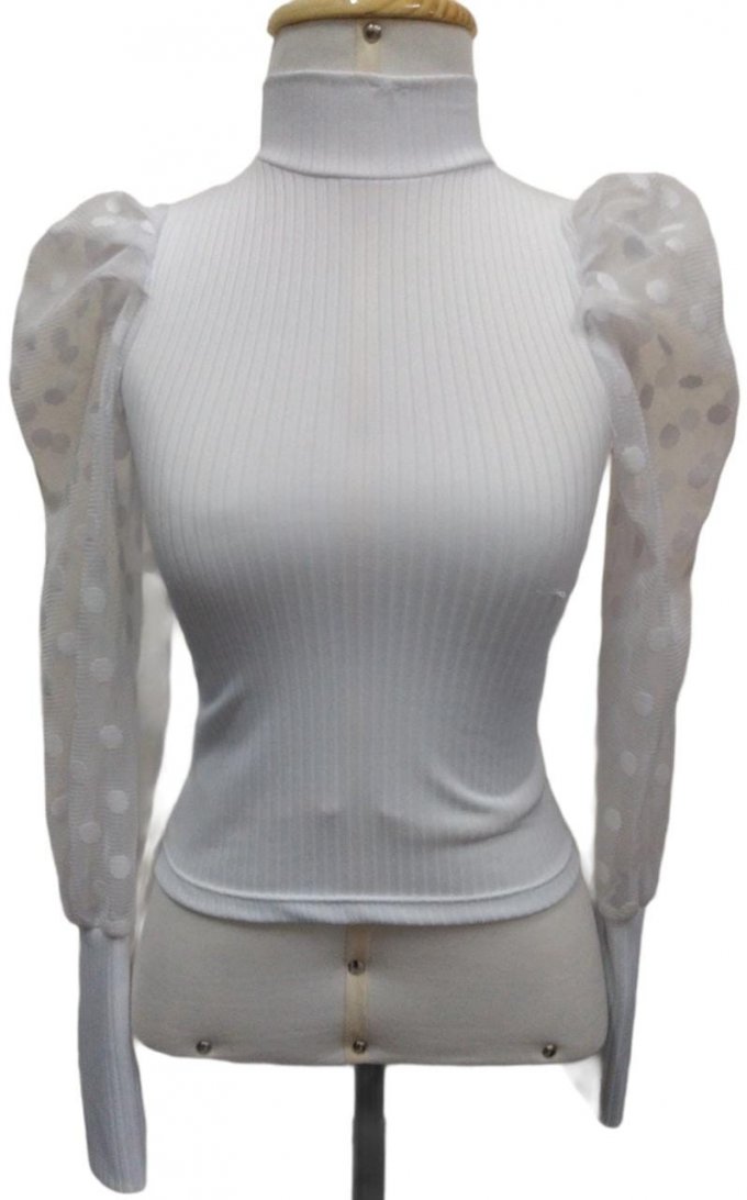 CROPPED MANGA PRINCESA GOLA ALTA