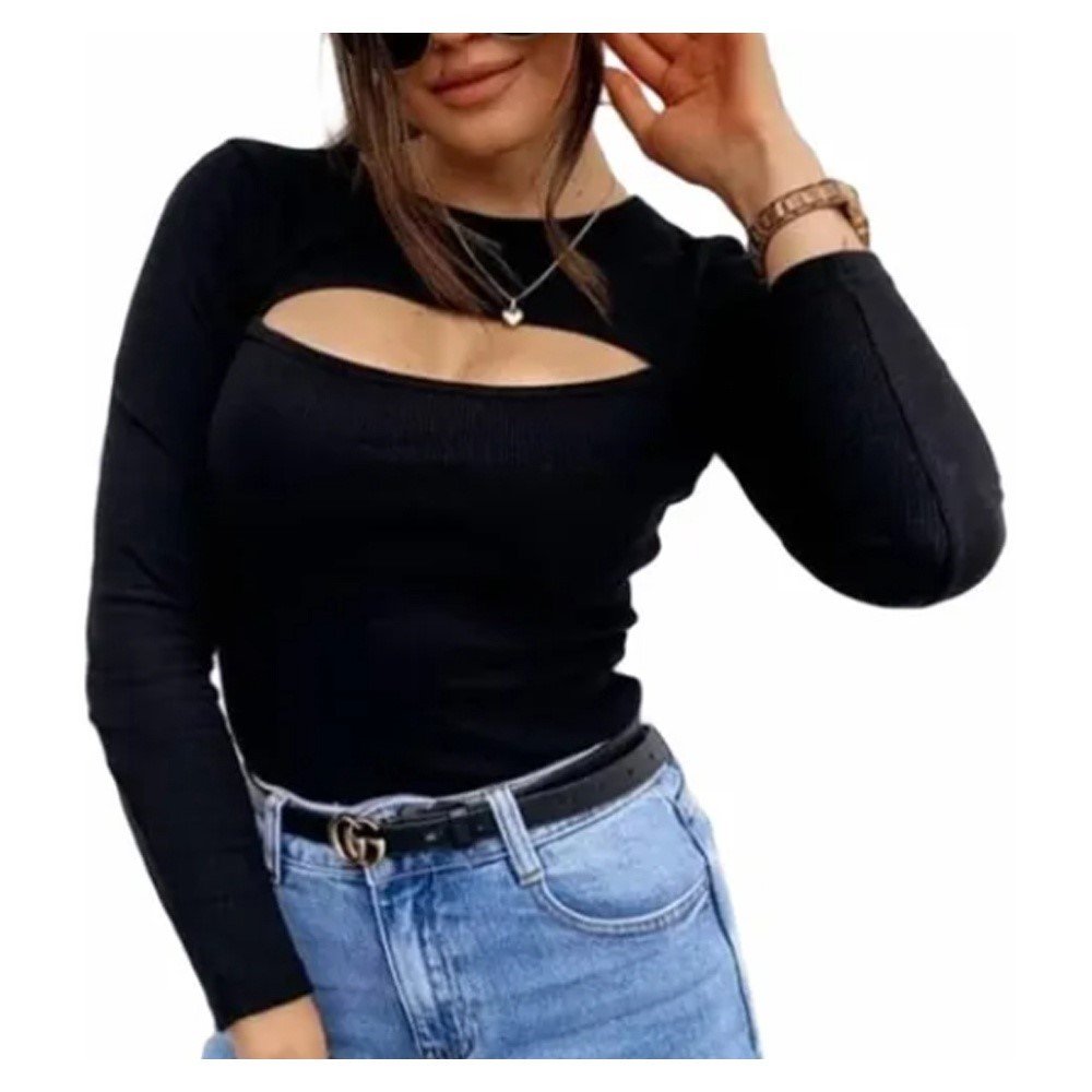 BODY ABERTURA FRENTE  COM MANGA CURTA E LONGA