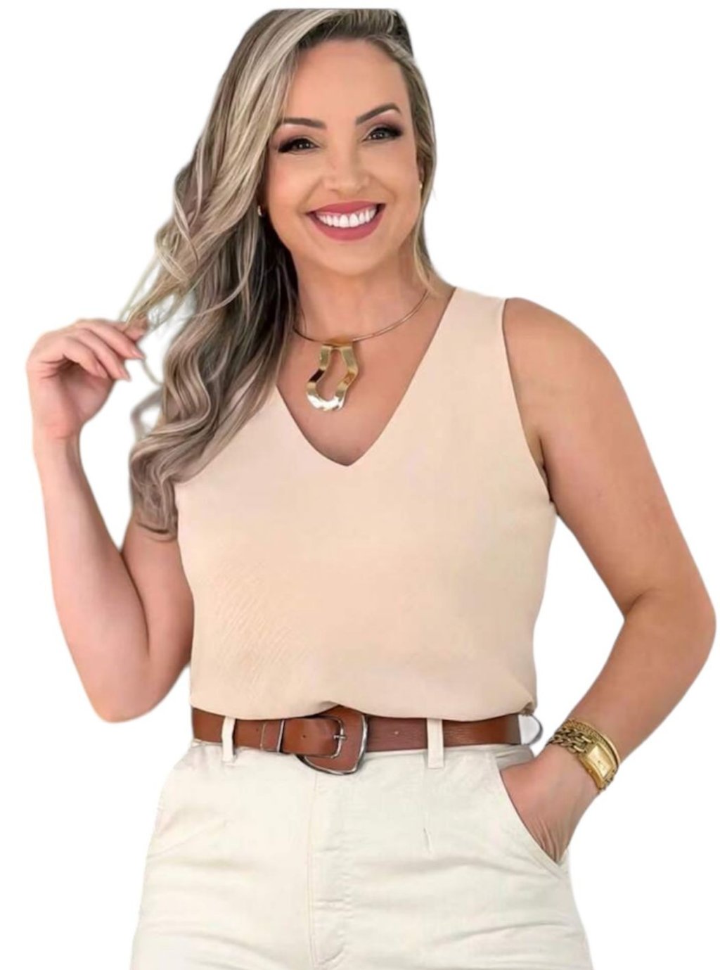 REGATA FEMININA DECOTE V