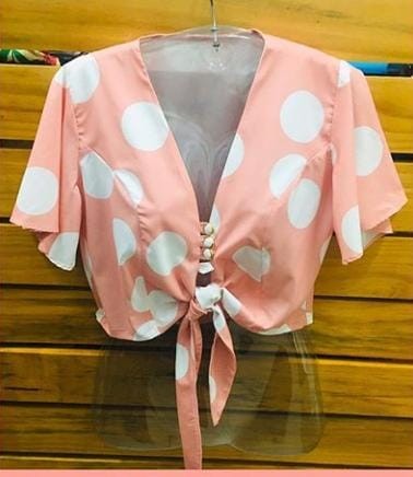 CROPPED LAÇO COM BOTÕES