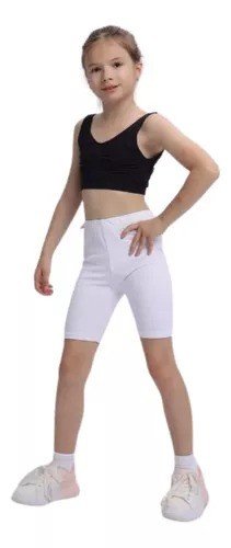 BERMUDA CICLISTA COM ELÁSTICO REBATIDO INFANTIL