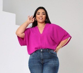 BLUSA MANGA JAPONESA PLUS SIZE 