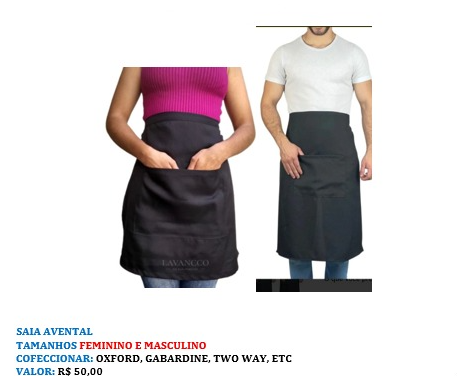 MODELAGEM SAIA AVENTAL