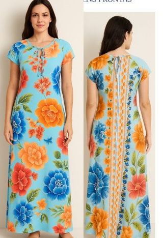 MODELAGEM VESTIDO LONGO MANGA RAGLAN 