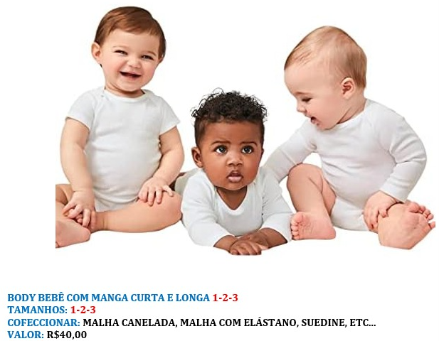 MODELAGEM BODY BEBE MANGA CURTA E LONGA *-1-2-3*