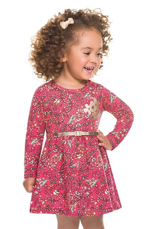 MODELAGEM VESTIDO INFANTIL MANGA LONGA 