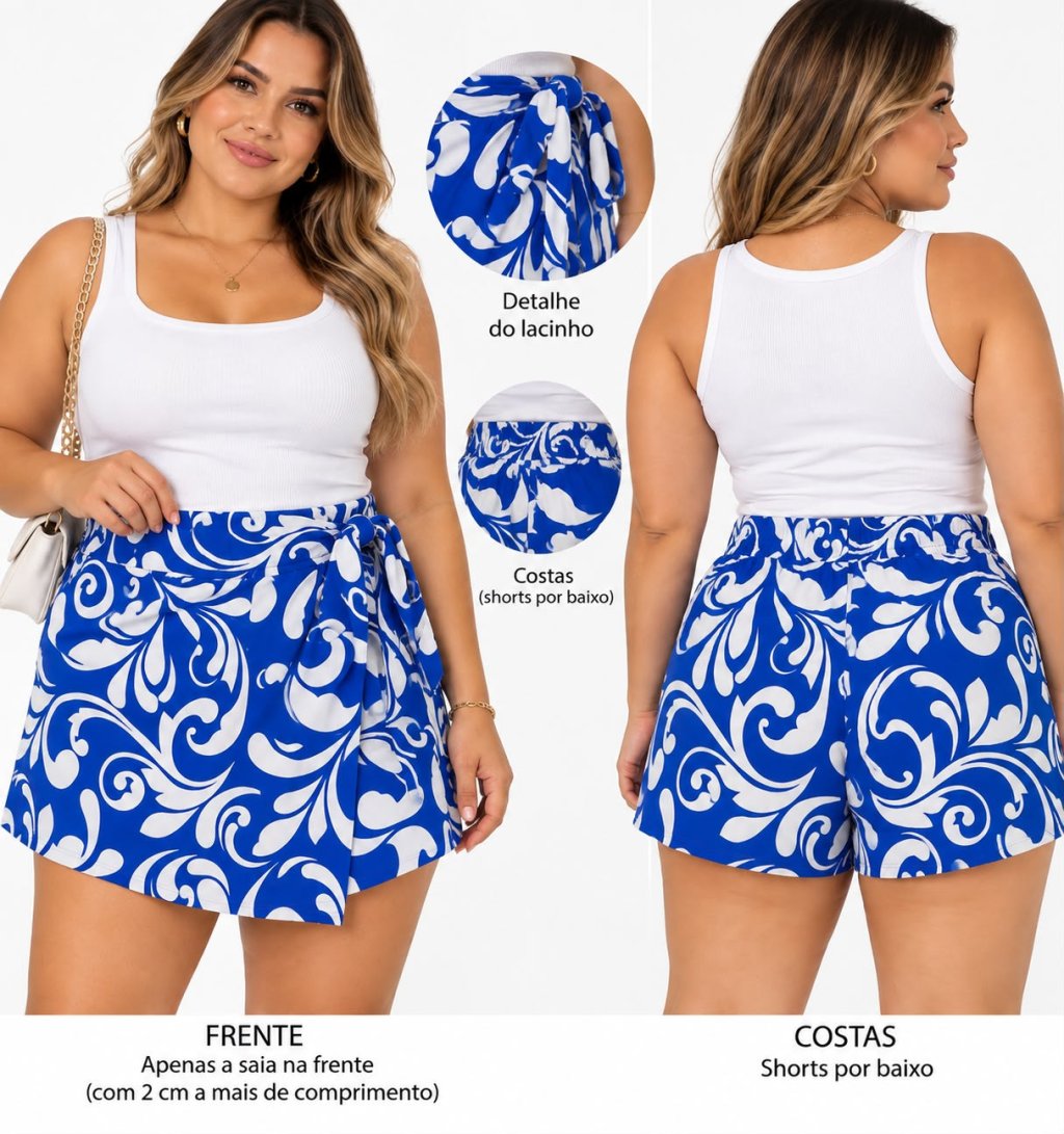 MODELAGEM SHORTS SAIA 9 PLUS SIZE
