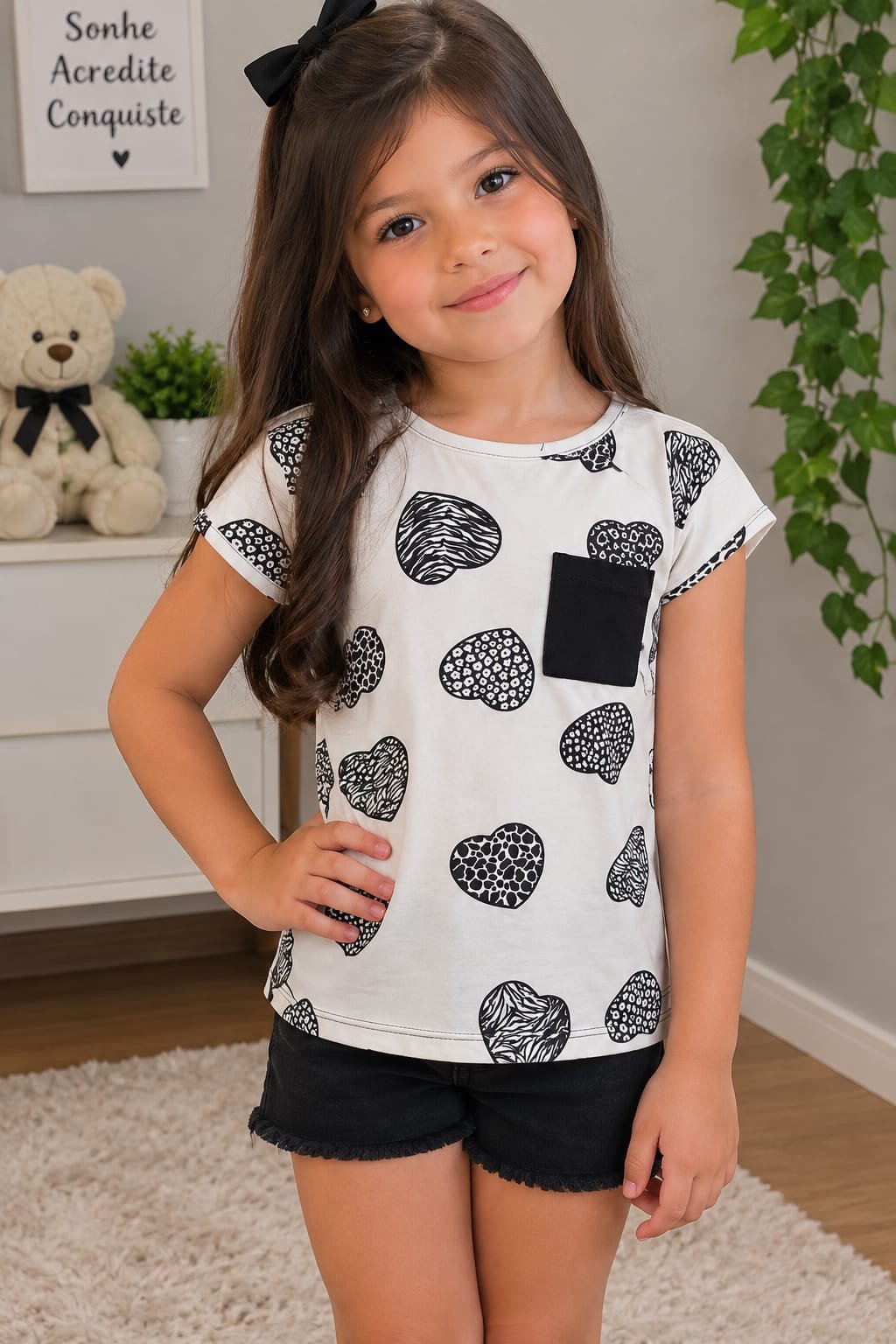 BLUSINHA MANGA RAGLAN INFANTIL
