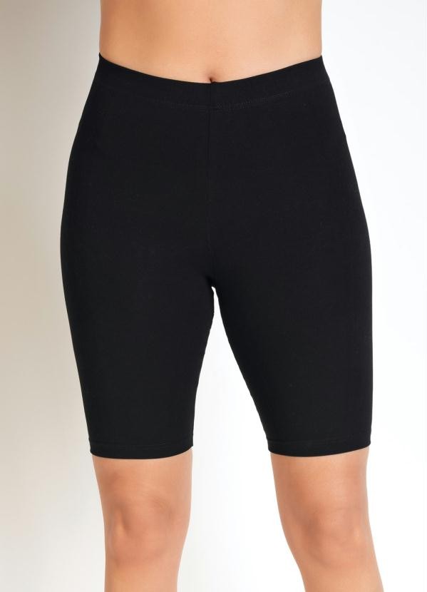 BERMUDA CICLISTA COM ELÁSTICO REBATIDO