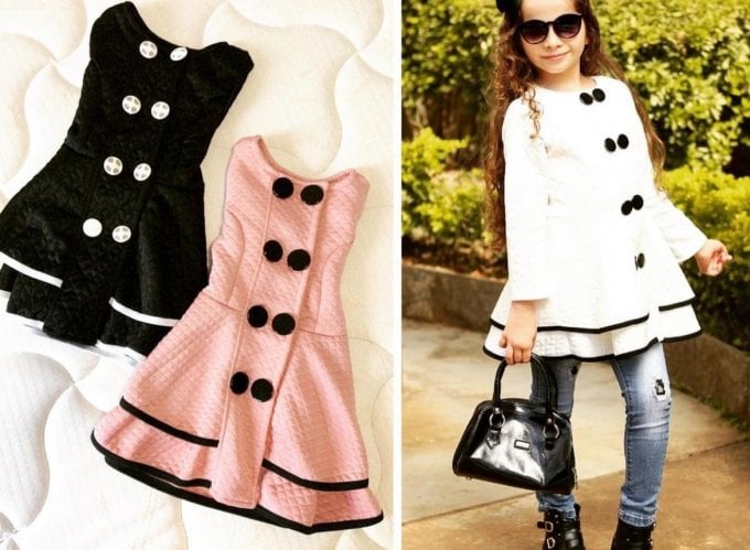 SOBRETUDO INFANTIL COM BABADO