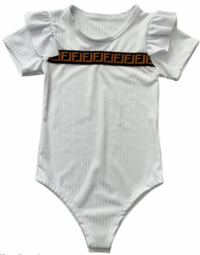 BODY MANGA CURTA COM BABADO INFANTIL