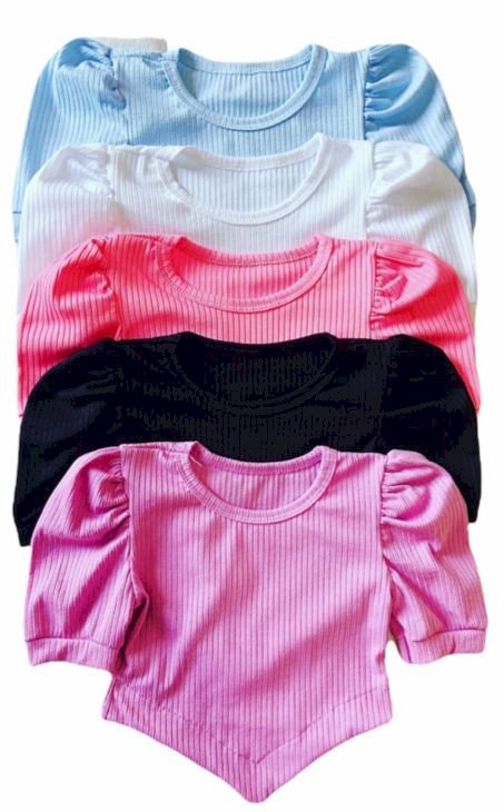 CROPPED DE BICO MANGA PRINCESA INFANTIL 