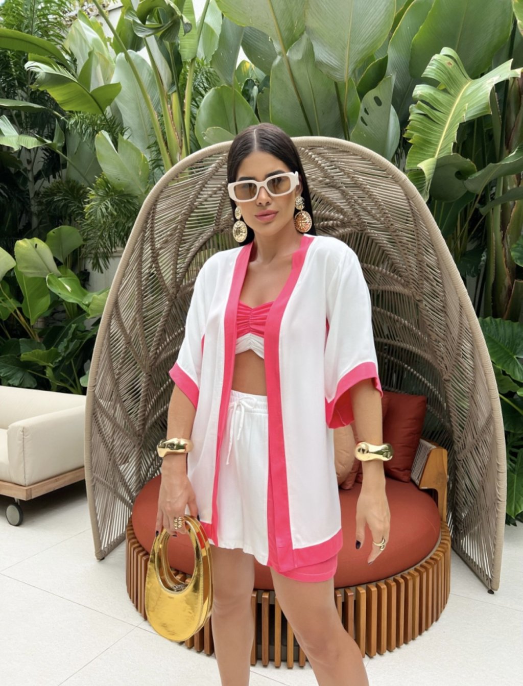 CONJUNTO KIMONO ROSA