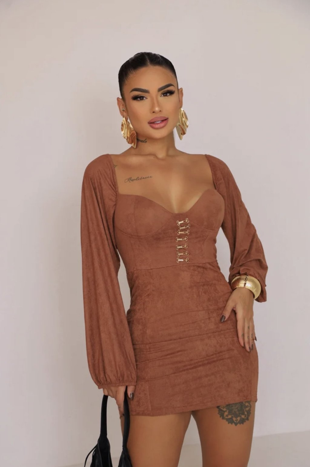 VESTIDO MARROM