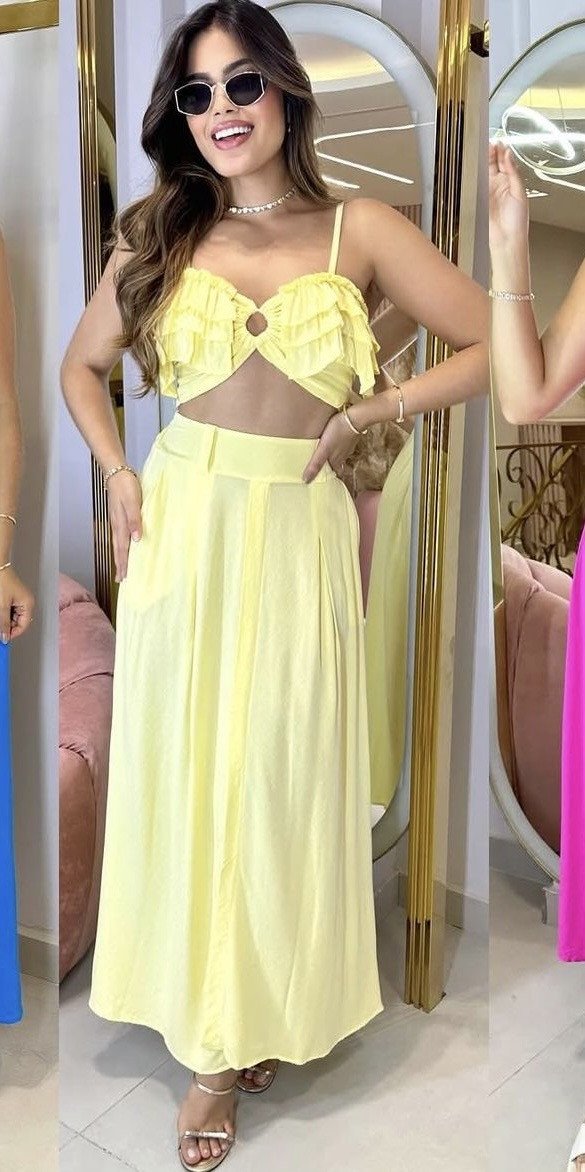 CONJUNTO AMARELO MANTEIGA