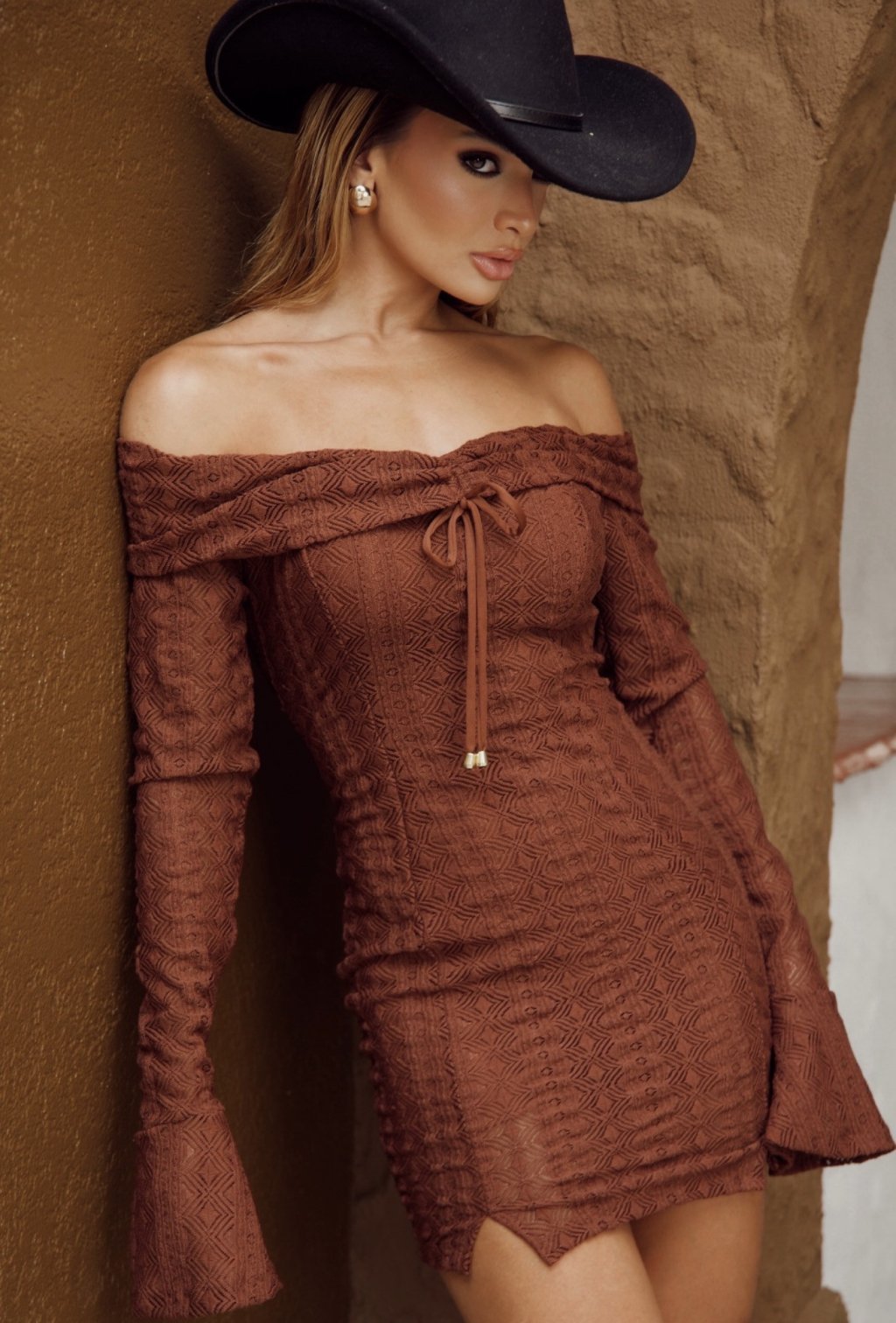 VESTIDO MARROM