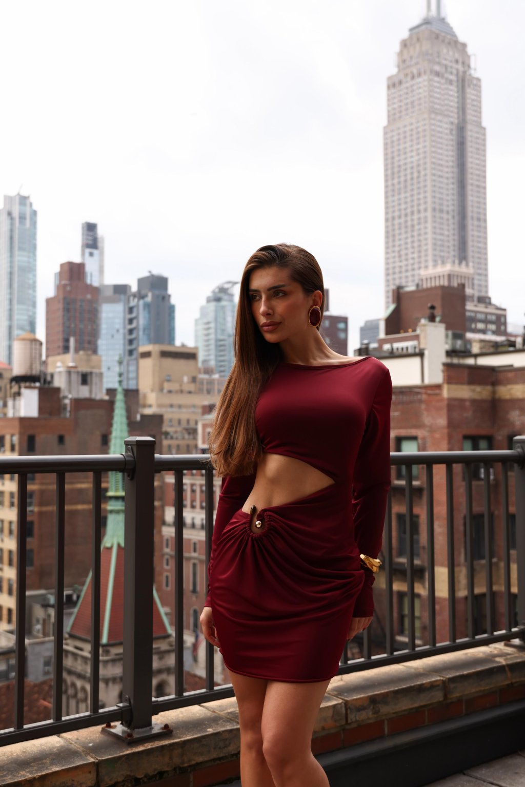VESTIDO VINHO