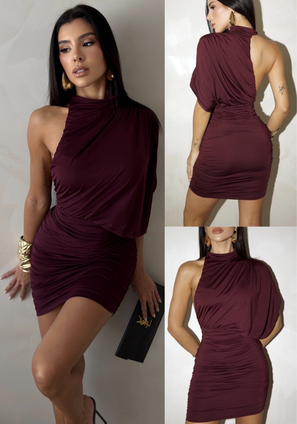 VESTIDO VINHO