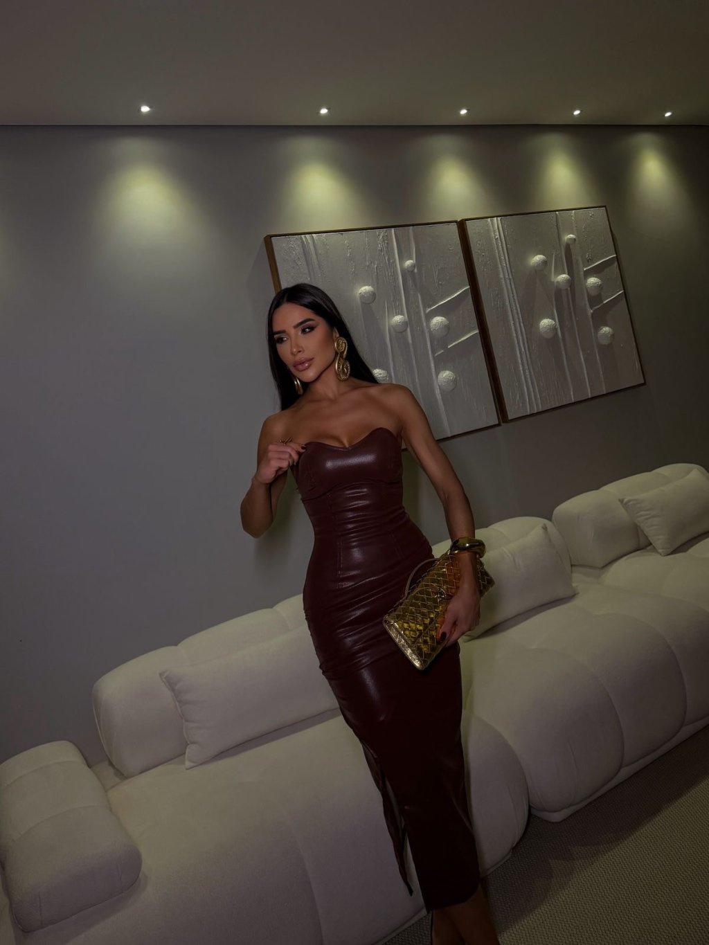 VESTIDO MARROM