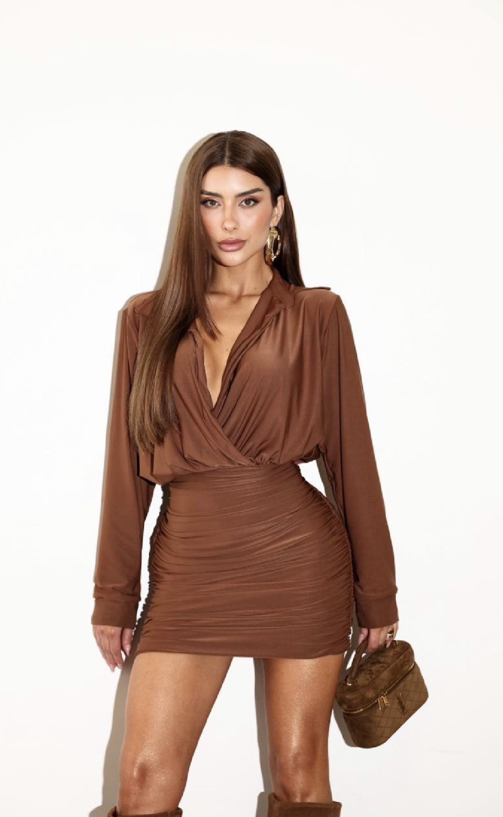 VESTIDO MARROM