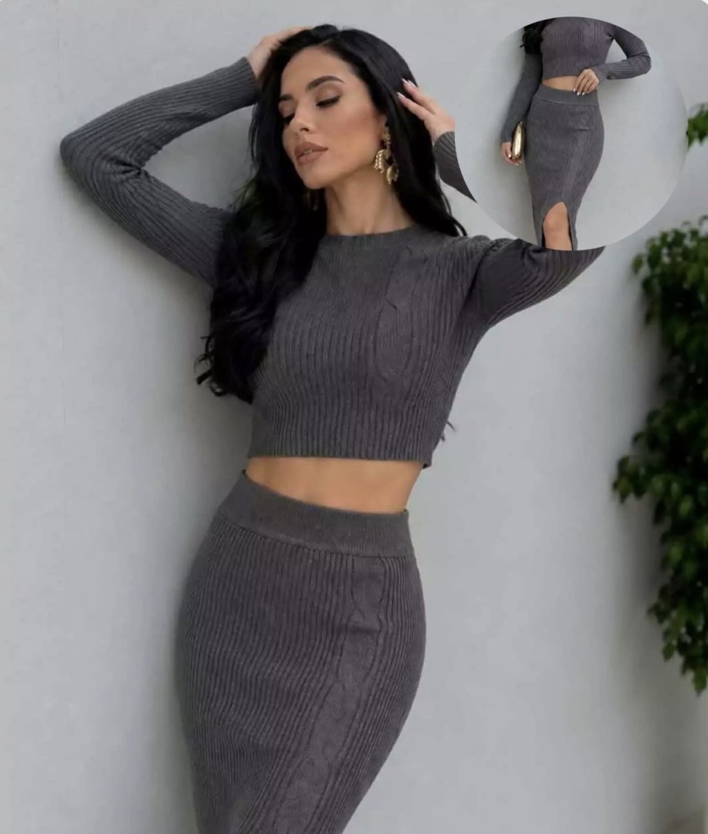 CONJUNTO CINZA E PRETO