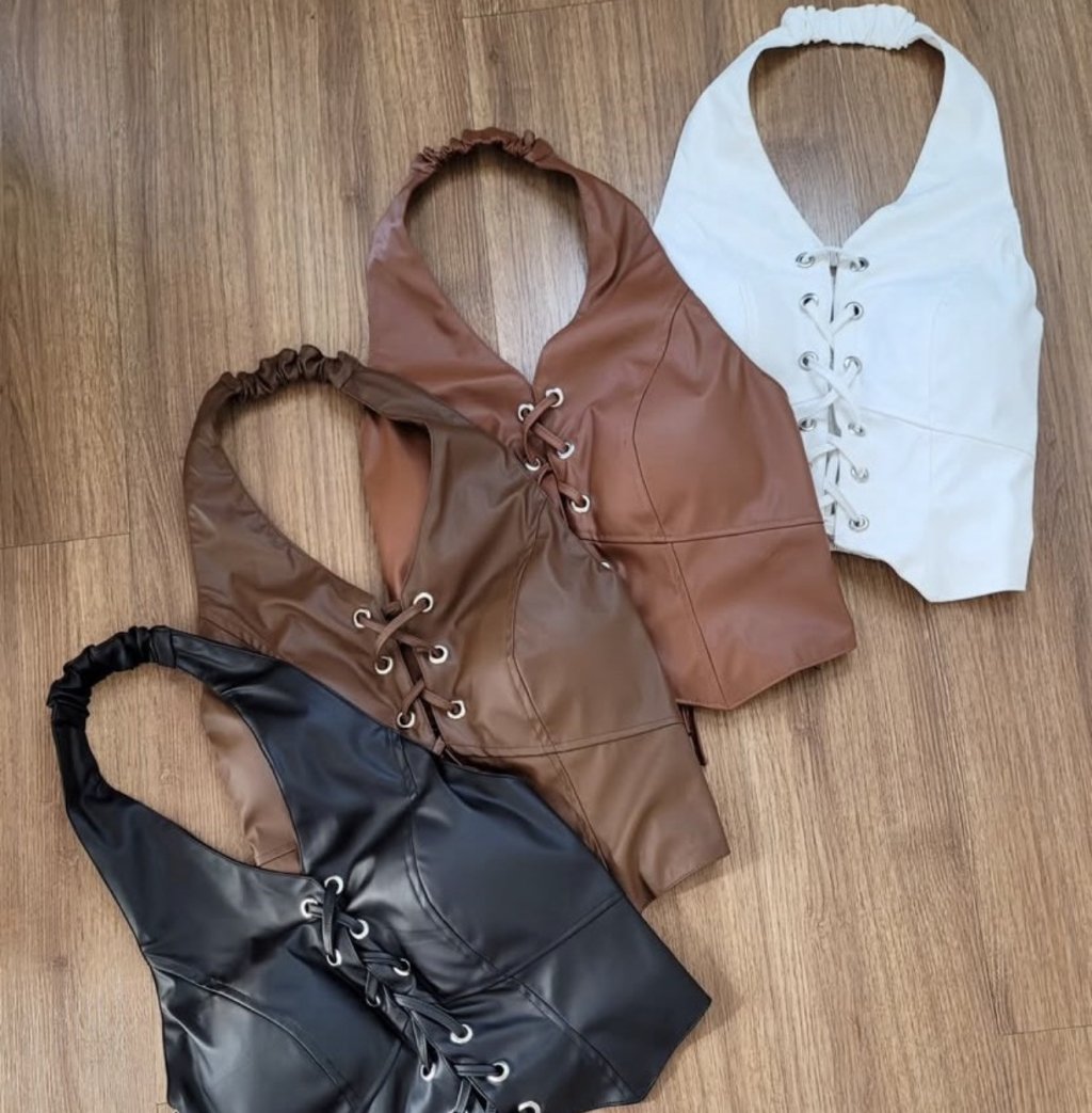 CROPPED COURO FAKE OFF E NUDE
