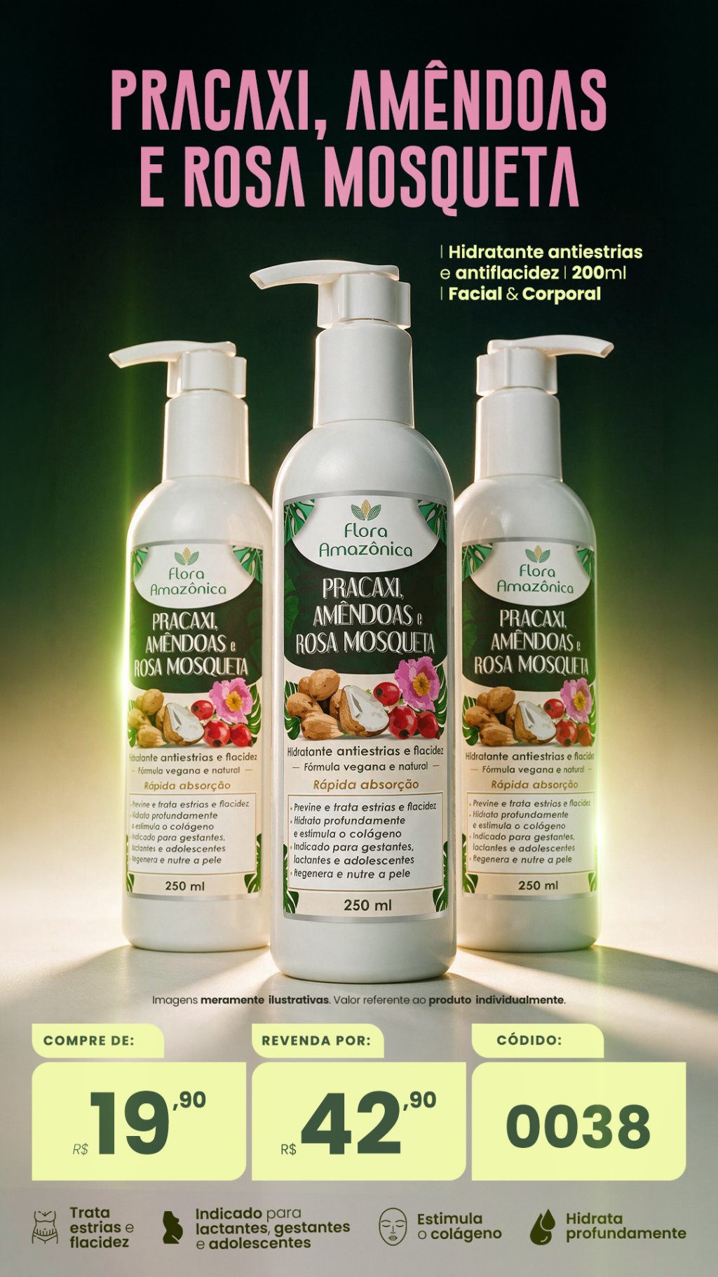 CÓD. 038- Creme Anti-estrias e flacidez (VENDA:R$42,90)