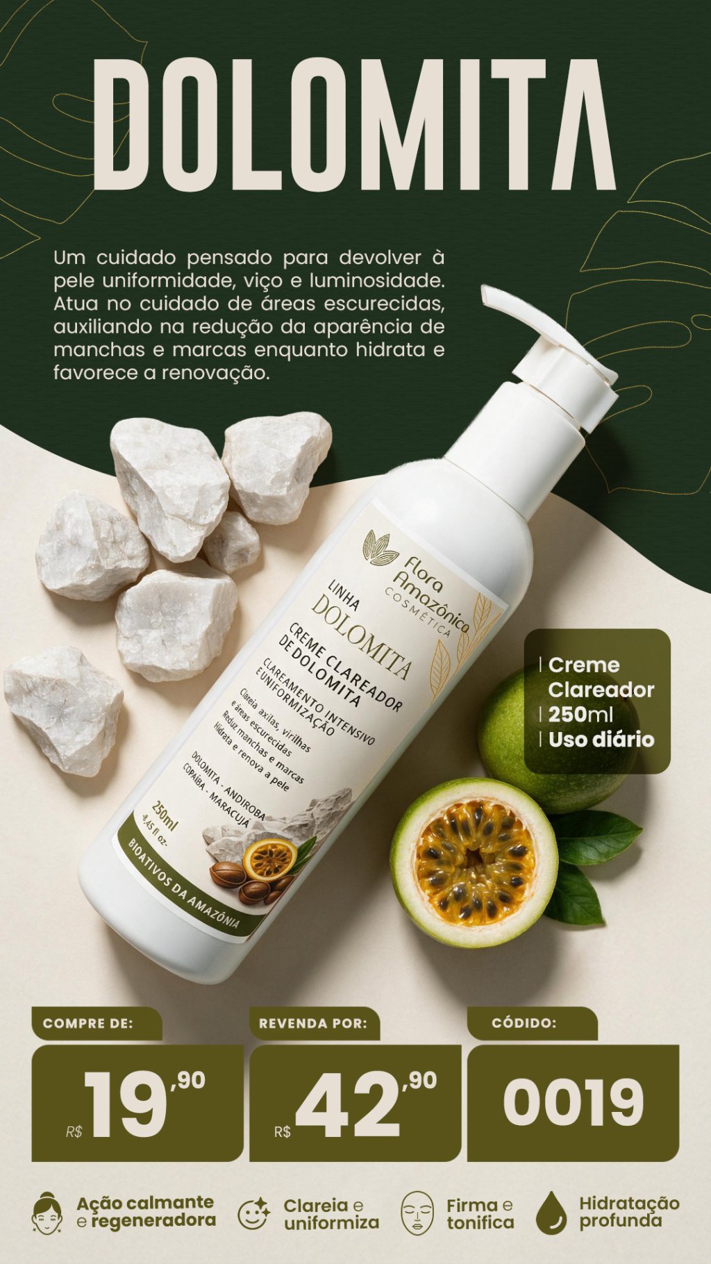 CÓD. 0019- Creme clareador DOLOMITA  (VENDA:R$42,90)