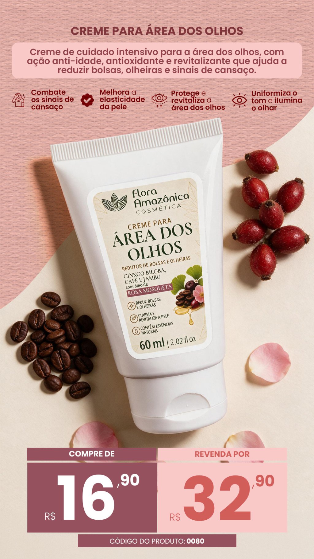 COD. 0080- Creme para área dos olhos- (VENDA:R$32)