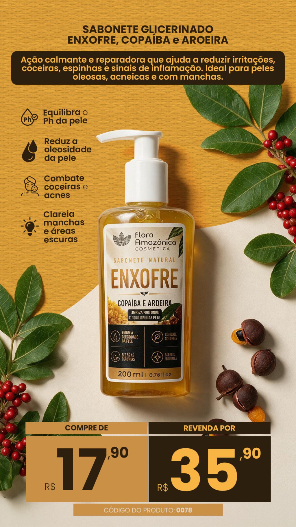 CÓD. 0078- Sabonete de glicerina enxofre (VENDA:R$35,90)