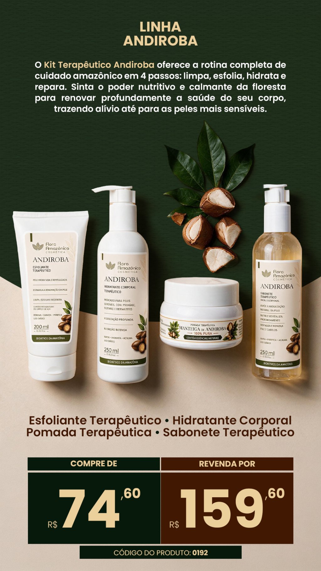 CÓD. Cód 102-  KIT andiroba (VENDA:R159,60)