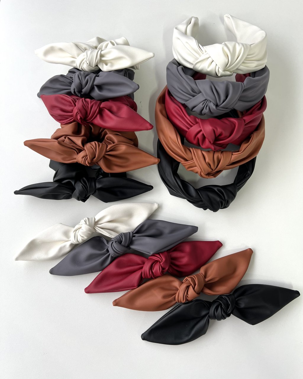 Kit 15 Acessórios de Cabelo Infantil e Adulto em Corino