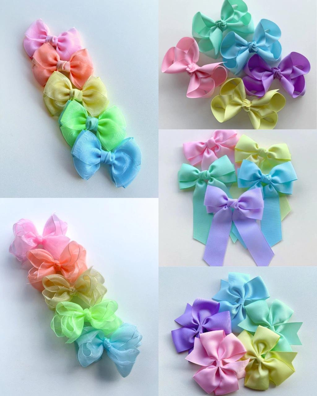 Combo Laços e Acessórios Candy Colors (100 Laços)