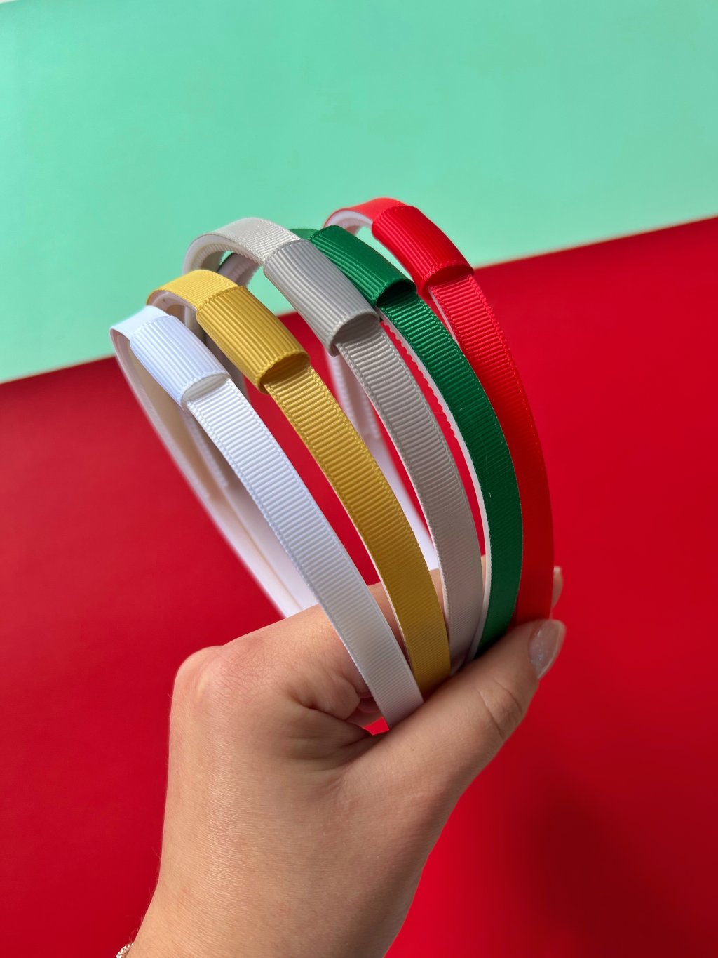 Kit 5 Tiaras Adaptadoras Gorgurão - Boas Festas