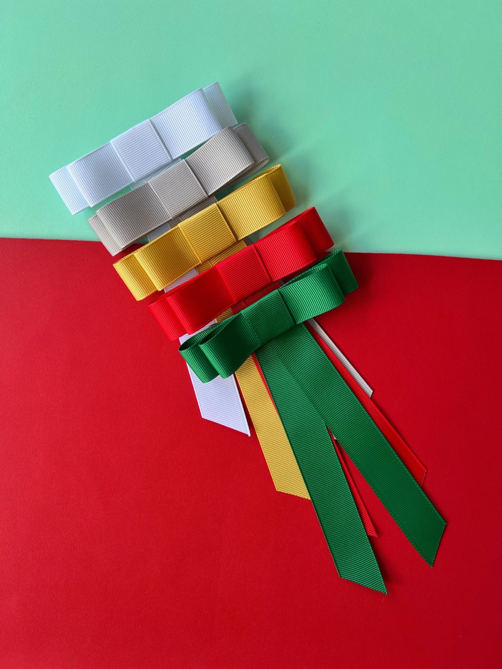 Kit 5 Laços Fly em Gorgurão na Presilha - Boas Festas