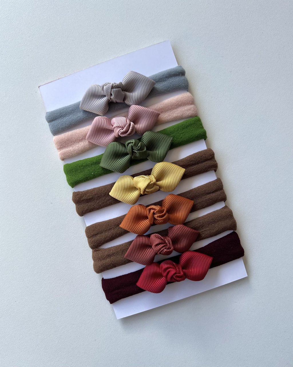 Kit 7 Laços Pétala Micro Baby Gorgurão Bico de Pato ou Faixinha MC06 - Coleção Outono/Inverno 25