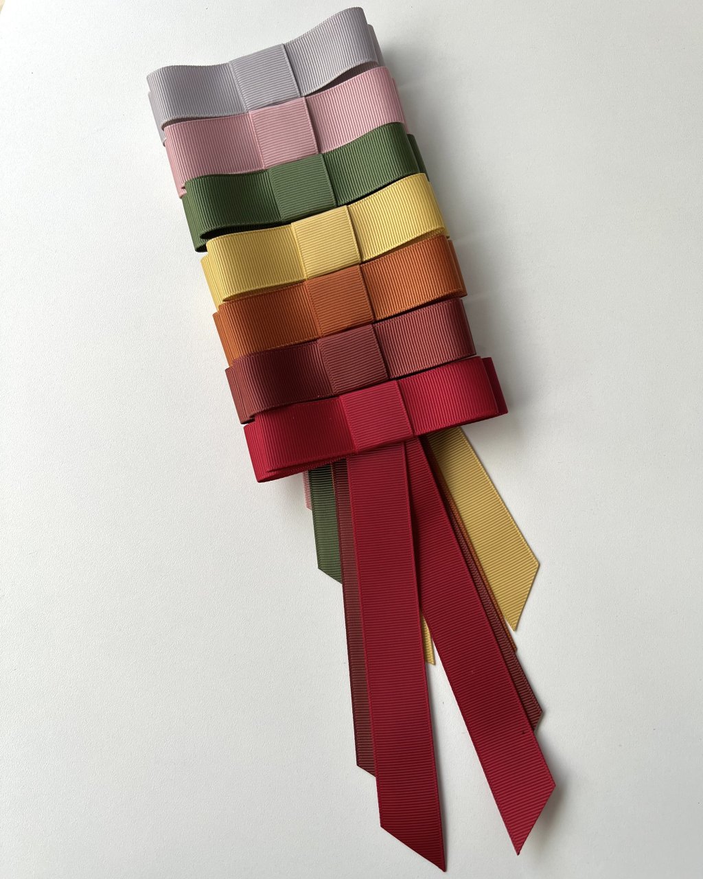 Kit 7 Laços Fly em Gorgurão Tamanho G na Presilha - Coleção Outono/Inverno 25